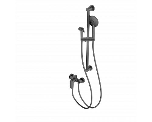 Смеситель для душа с гарнитуром Wonzon&Woghand, Темный графит