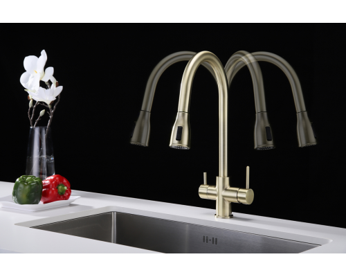 Смеситель для кухни Paulmark Lange La214212-BR Бронза