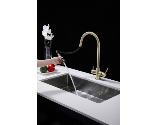 Смеситель для кухни Paulmark Lange La214212-BR Бронза