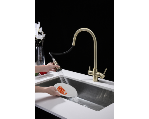 Смеситель для кухни Paulmark Lange La214212-BR Бронза