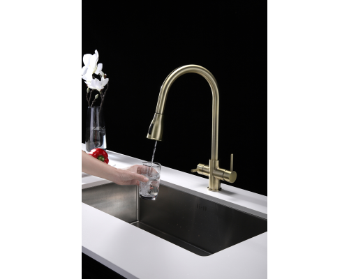 Смеситель для кухни Paulmark Lange La214212-BR Бронза