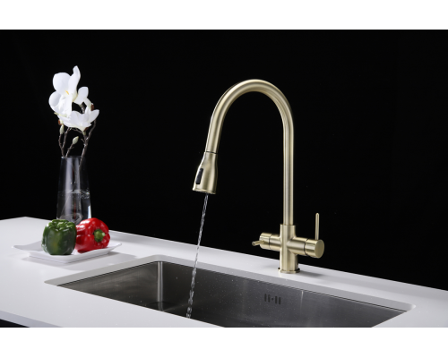 Смеситель для кухни Paulmark Lange La214212-BR Бронза