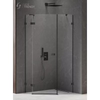 Душевое ограждение NEW TRENDY AVEXA BLACK L 100x80x200 черный
