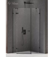Душевое ограждение NEW TRENDY AVEXA BLACK L 100x80x200 черный