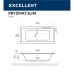 Ванна гидромассажная EXCELLENT Pryzmat Slim 170x75 NANO золото