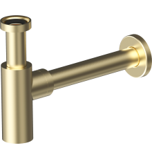 Круглый сифон AQG MINIMALISTA 1”1/4 из латуни, матовое золото