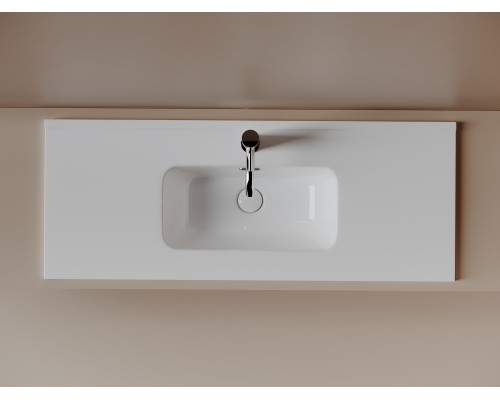 Раковина мебельная накладная Компакт (Compact), 1010x395x175, цвет белый