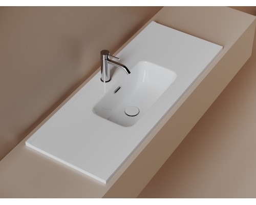 Раковина мебельная накладная Компакт (Compact), 1010x395x175, цвет белый