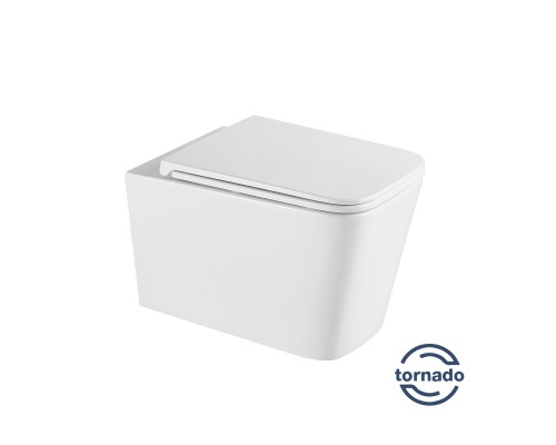 Унитаз подвесной Vincea Tornado Q-Line VT1-12T безободковый белый сиденье с микролифтом