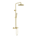 Душевая система с термостатом и изливом SANCOS Etna, брашированное золото, SC9008BG