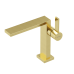 Смеситель для раковины SANCOS Linn, брашированное золото, PVD покрытие, SC9019BG