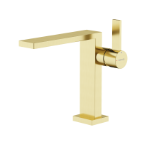 Смеситель для раковины SANCOS Linn, брашированное золото, PVD покрытие, SC9019BG