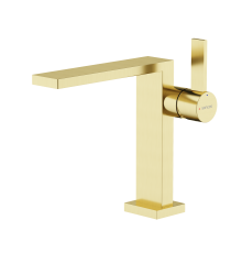 Смеситель для раковины SANCOS Linn, брашированное золото, PVD покрытие, SC9019BG