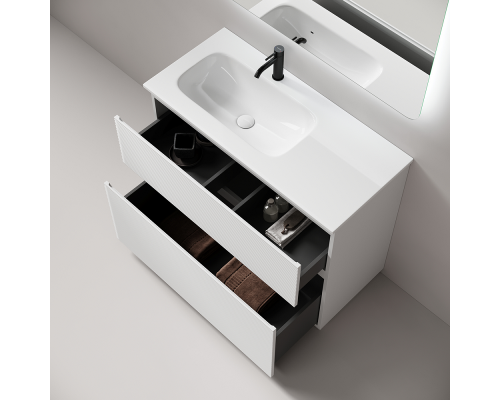 Тумба под раковину Напольная Sancos Folk Floor 99.5 FL100FLW Bianco