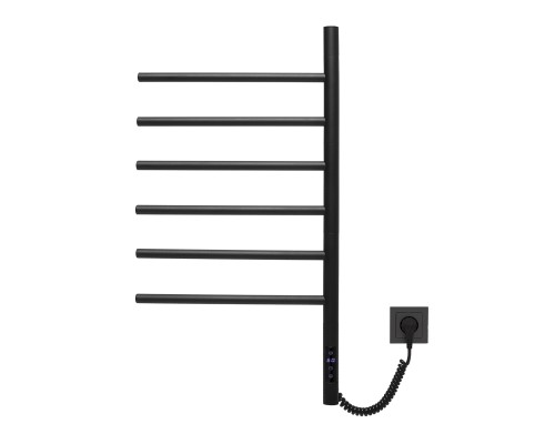 Полотенцесушитель электрический Vincea VTD-1S2CBE 43х80, черный, таймер