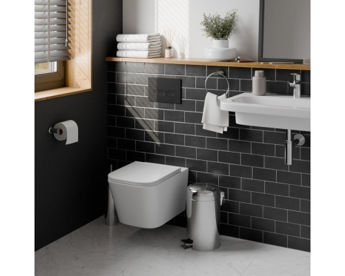 Клавиша смыва Iberica Blanca Esti-R 246x165, черный матовый, ABS пластик