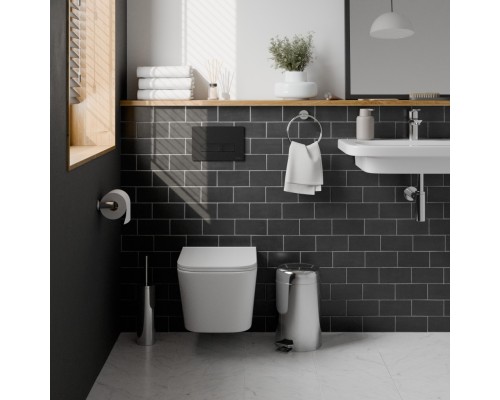 Клавиша смыва Iberica Blanca Esti-R 246x165, черный матовый, ABS пластик