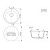 Кухонная мойка из искусственного камня Uperwood ECON UPD-405-003, круглая, серая матовая