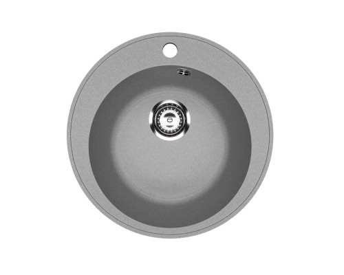 Кухонная мойка из искусственного камня Uperwood ECON UPD-405-003, круглая, серая матовая