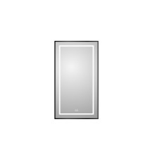 Зеркало BelBagno Kraft 50 с подсветкой Черное с сенсорным выключателем и подогревом