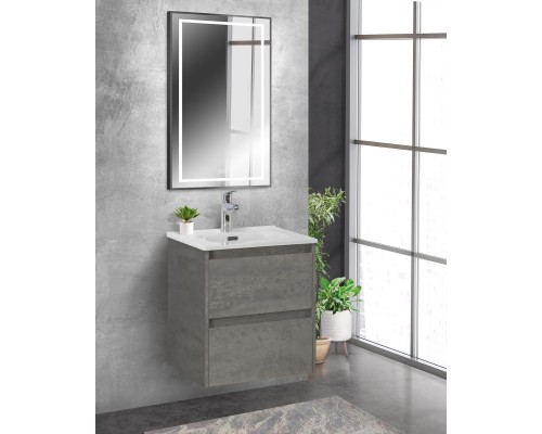 Зеркало BelBagno Kraft 50 SPC-KRAFT-500-900-LED-TCH-WARM-NERO с подсветкой Черное с сенсорным выключателем и подогревом