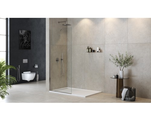 Душевая перегородка Cezares Liberta 80 LIBERTA-L-1-TB-80-C-Cr профиль Хром стекло прозрачное