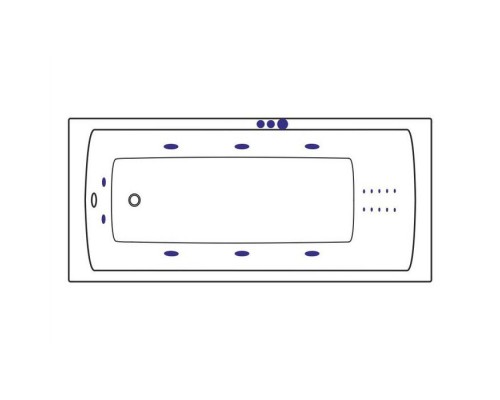 Ванна гидромассажная EXCELLENT Aquaria 140x70 SMART NANO золото