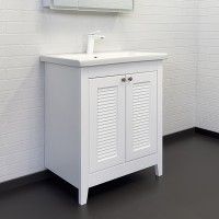 Тумба с раковиной Comforty Классик-70 белый матовый Como 70