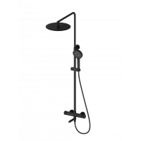 Душевая система с термостатом Wonzon&Woghand, Черный матовый