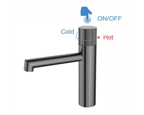 Смеситель для раковины Vincea Desire VBF-1D3GM вороненая сталь