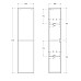 Шкаф пенал Cezares Molveno 40 MOLVENO-1600-2A-SC-BET подвесной Beton