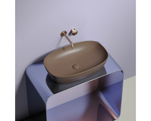Чаша накладная овальная Ceramica Nova 60x38 Темно-Коричневый Матовый