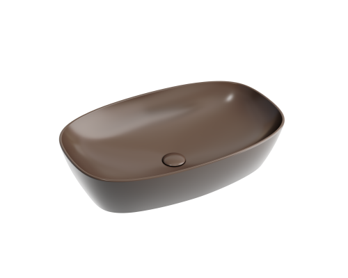 Чаша накладная овальная Ceramica Nova 60x38 Темно-Коричневый Матовый