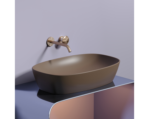 Чаша накладная овальная Ceramica Nova 60x38 Темно-Коричневый Матовый