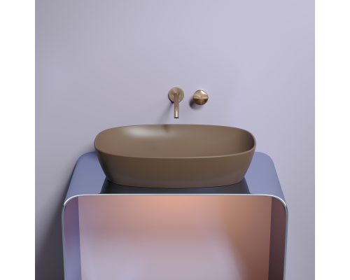 Чаша накладная овальная Ceramica Nova 60x38 Темно-Коричневый Матовый