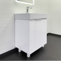 Напольная Тумба с раковиной Comforty Асти 60Н белый глянец CF3WL032