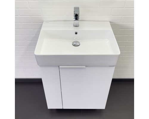 Напольная Тумба с раковиной Comforty Асти 60Н белый глянец CF3WL032