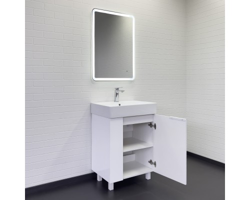 Напольная Тумба с раковиной Comforty Асти 60Н белый глянец CF3WL032