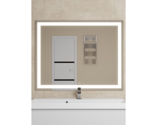 Зеркало для ванной с подсветкой Uperwood Tanos 100х80 см, сенсор/антизапотевание