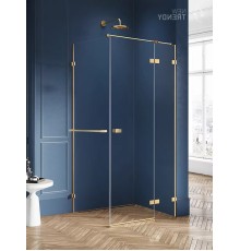 Душевое ограждение NEW TRENDY AVEXA GOLD BRUSHED R 100x70x200 золото