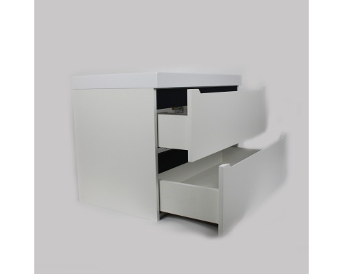 Тумба с раковиной Uperwood Tanos 80 см, белая/графит