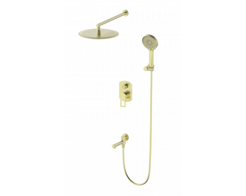 Душевая система встраиваемая Wonzon&Woghand, Брашированное золото