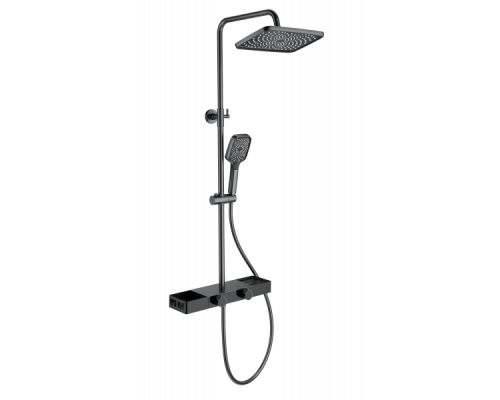Душевая система с термостатом Wonzon&Woghand, Темный графит