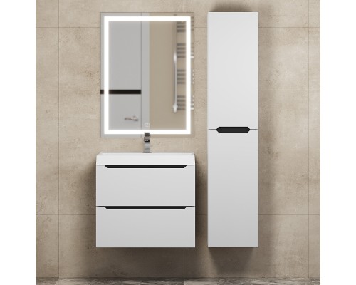 Тумба с раковиной Uperwood Tanos 60 см, белая/графит