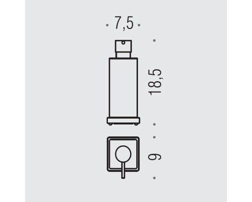 Дозатор настольный Colombo Look цвет PVD нержавеющая сталь/матовое стекло