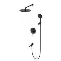 Душевая система встраиваемая Wonzon&Woghand, Черный матовый