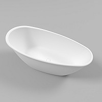 Ванна из искусственного камня Whitecross Spinel B 155x73 белый матовый
