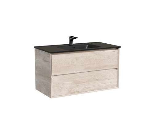 Тумба под раковину подвесная Sancos Marmi 2.0 89х44 с доводчиками, дуб галифакс, MR2.090EG