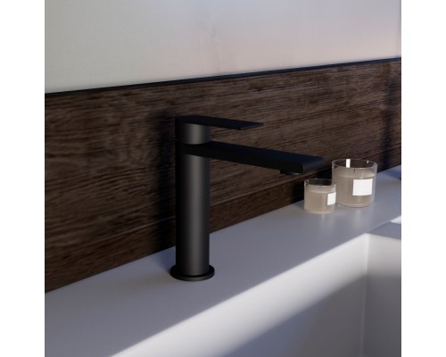 Смеситель для раковины Vincea Vogue (SS) VBF-2VS1MB однорычажный, черный матовый