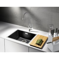 Смеситель для кухни AQG WOLLOBY, с гибким серым изливом, хром